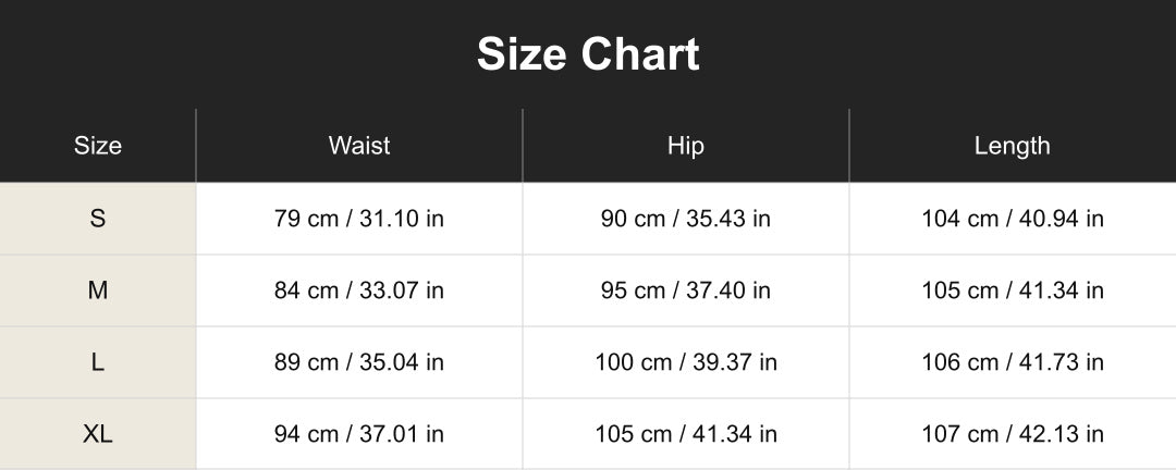 Aloveta cuct260744 size chart