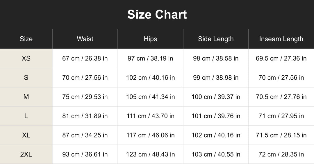 Aloveta cuct260749 size chart