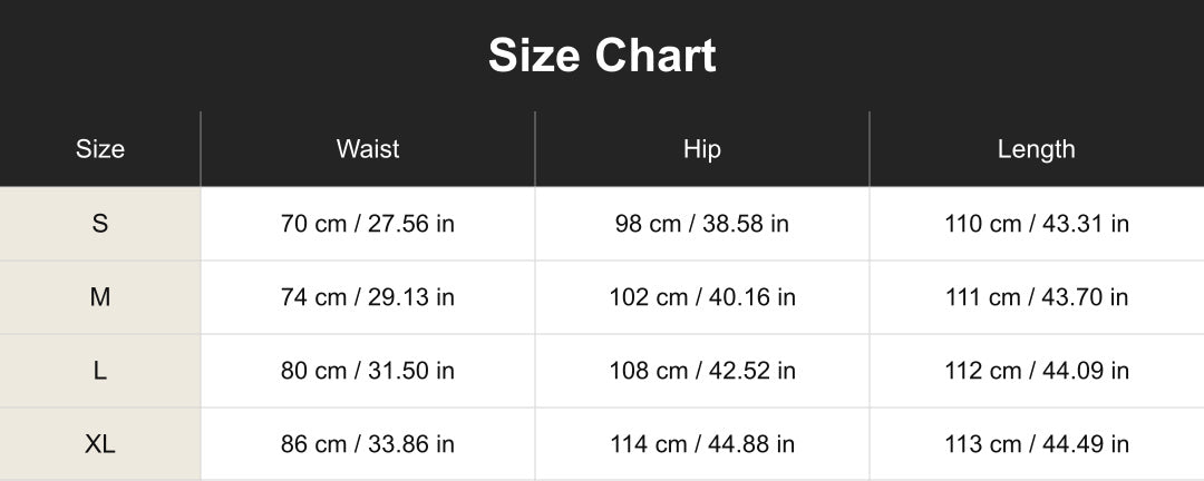 Aloveta cuct260759 size chart