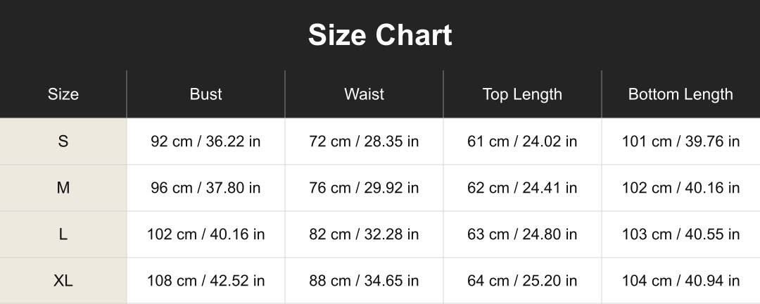 Aloveta cuct260787 size chart