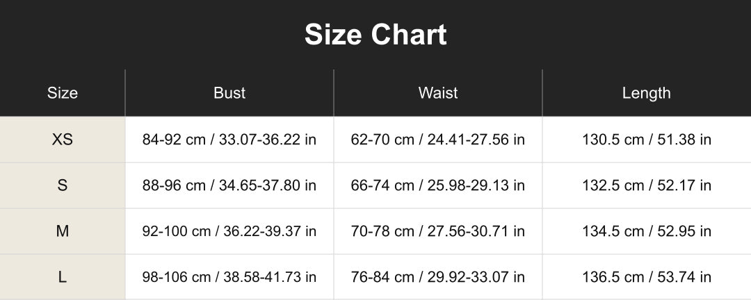 Aloveta cuct260805 size chart