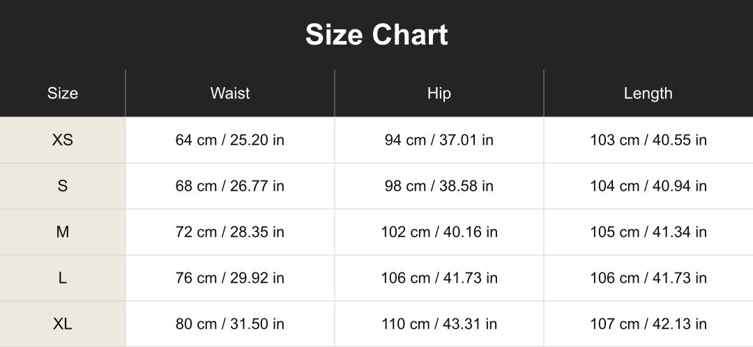 Aloveta cuct260827 size chart