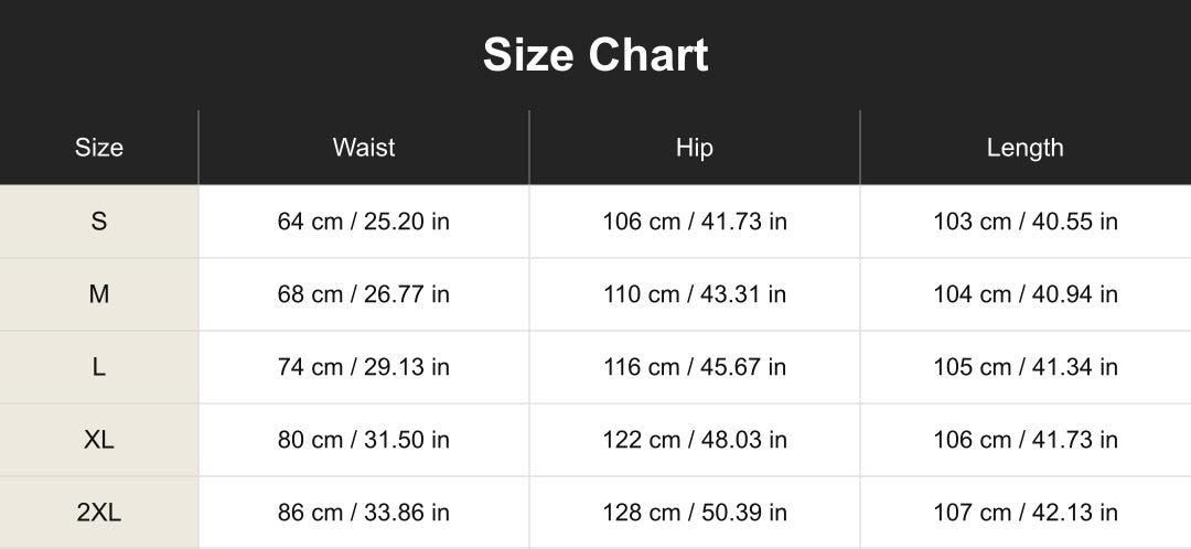 Aloveta cuct260831 size chart