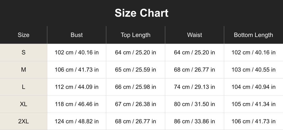 Aloveta cuct260839 size chart