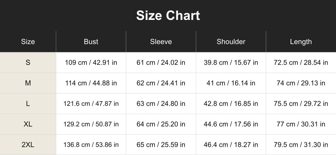 Aloveta cuct260853 size chart