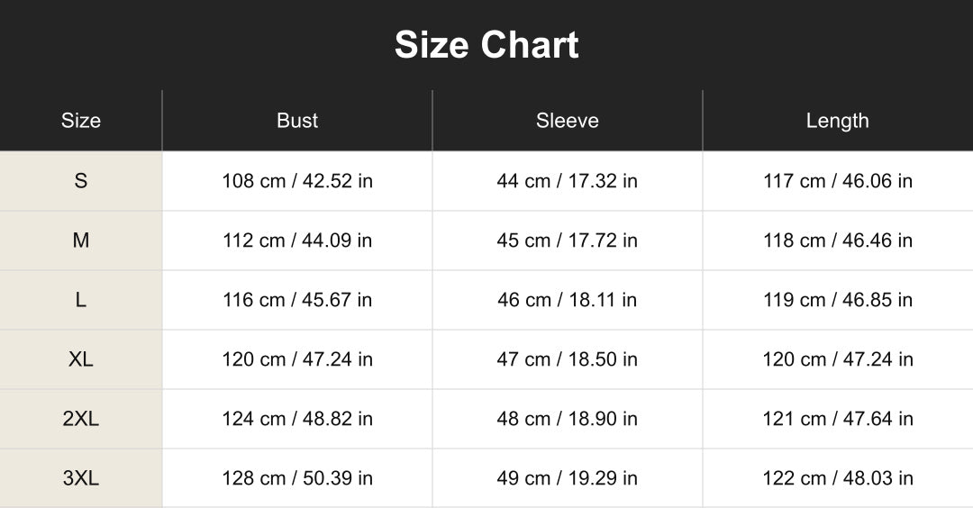 Aloveta cuct267104 size chart