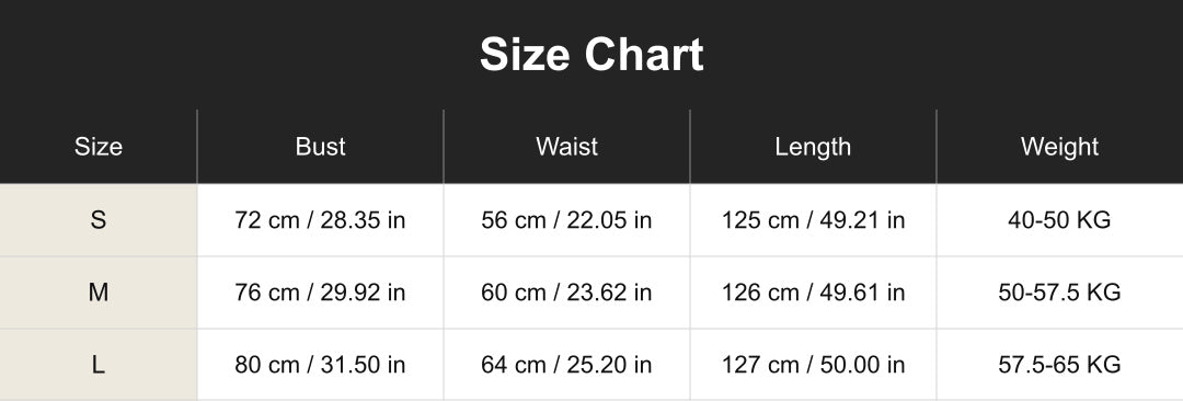Aloveta cuct267170 size chart