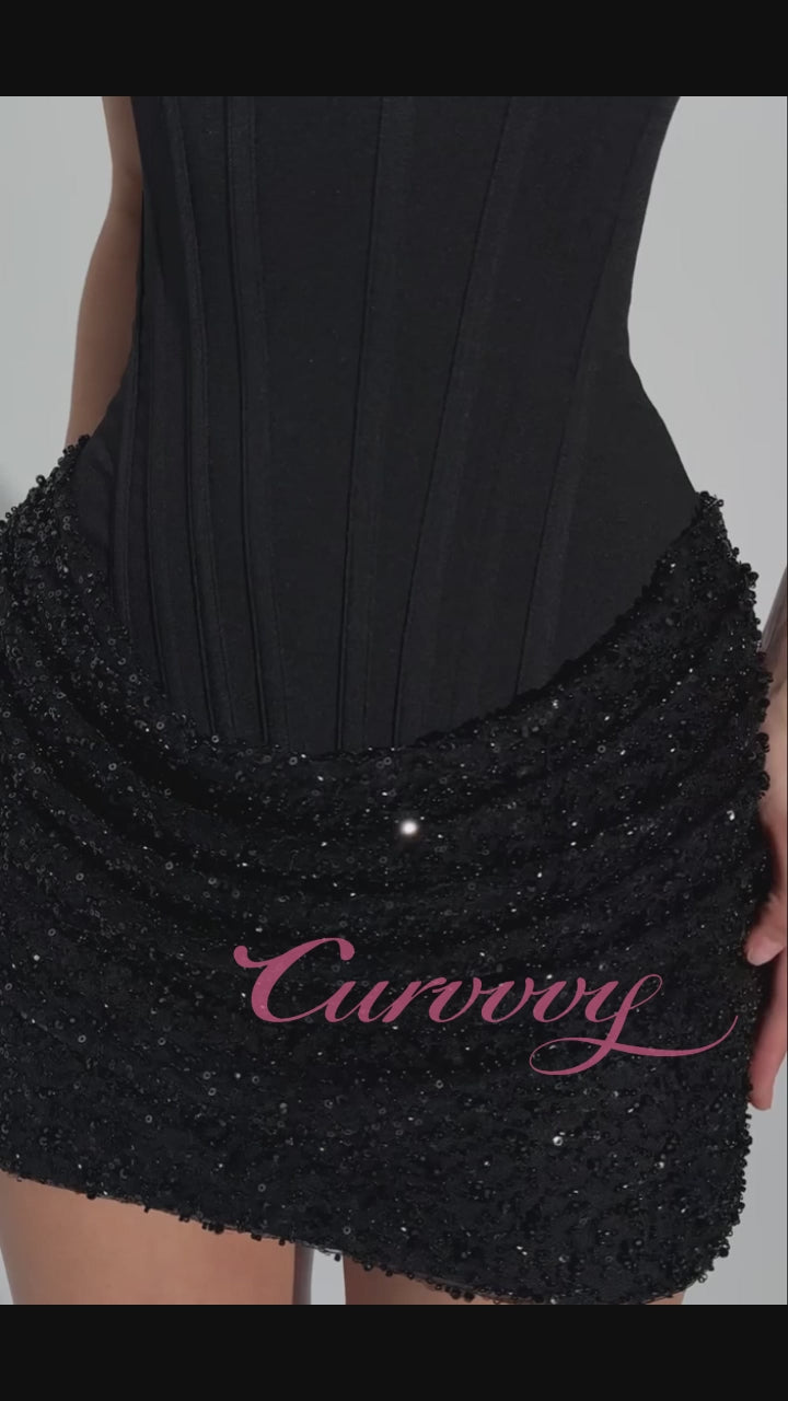 Vyla™ Sparkling Corset Mini Dress