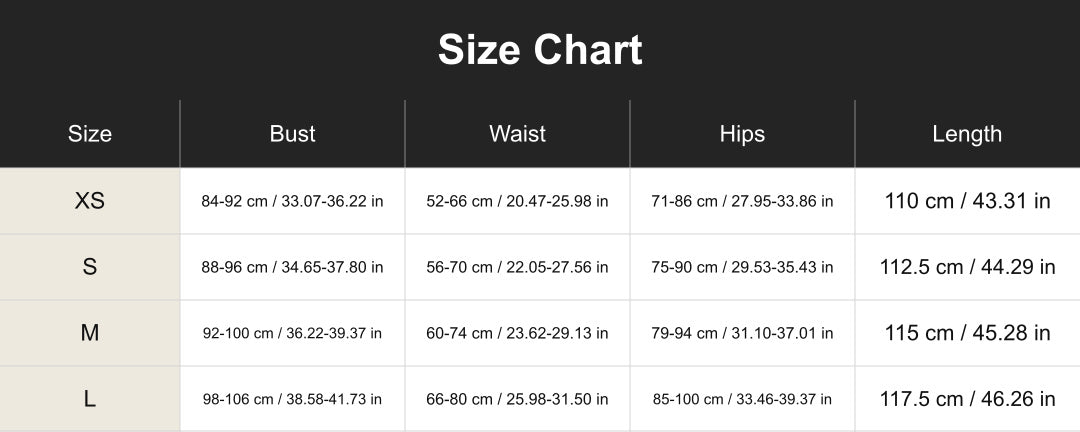 Aloveta Elegant Backless Halter Jumpsuit size chart in cm and inches