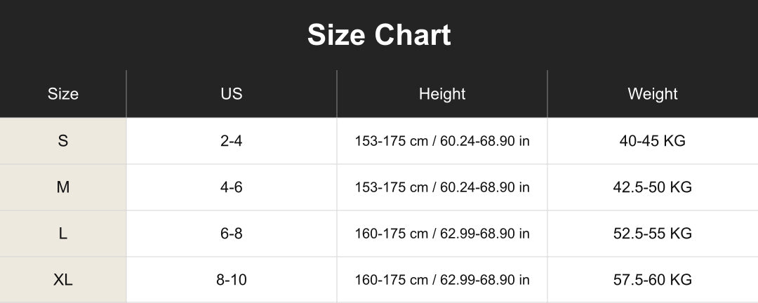 Size chart for cuac260718