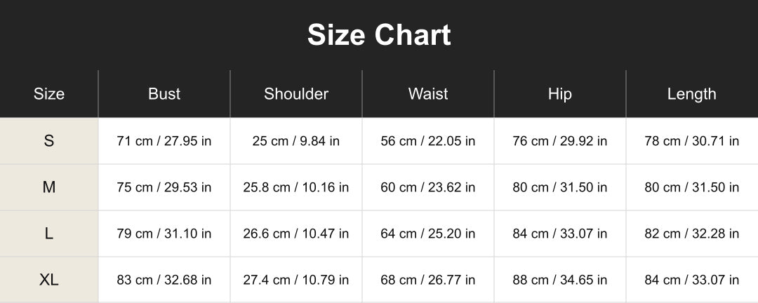Size chart for cuac260721