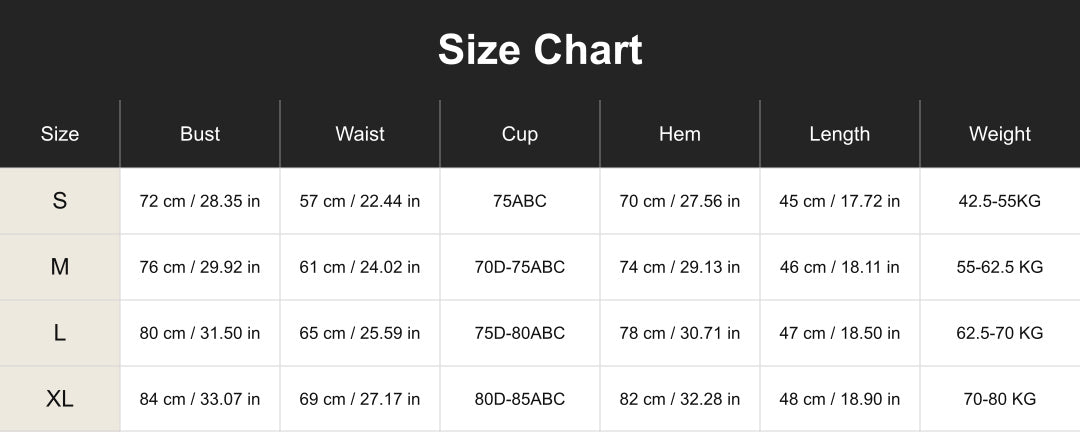 Size chart for cuac260722