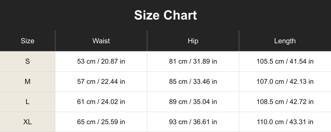 Size chart for cuac260738