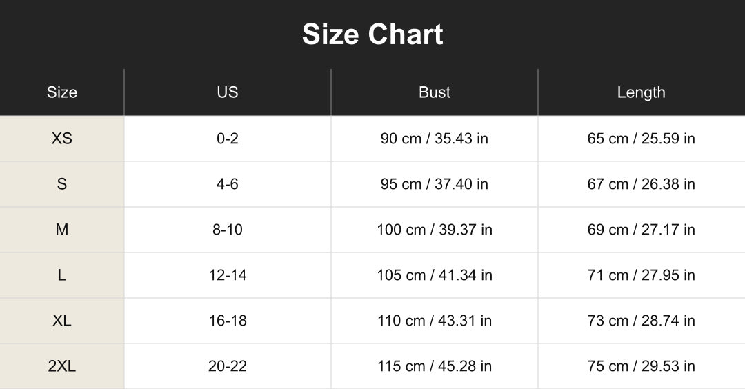 Aloveta V-Neck Ruffle Top Size Chart