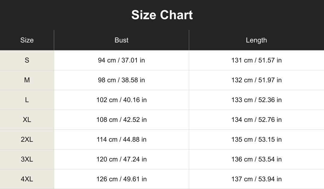 Aloveta Elegant Romantic Layered Ruffle Long Dress Size Chart