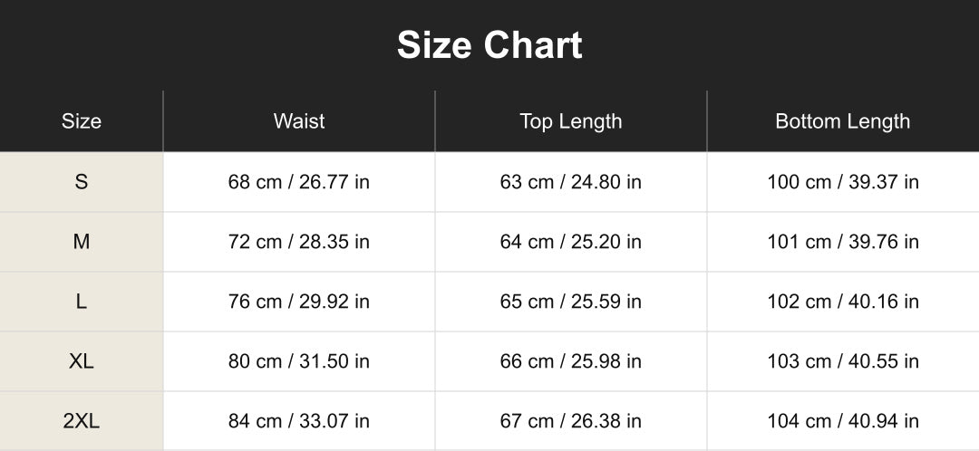 Aloveta cuct260493 size chart