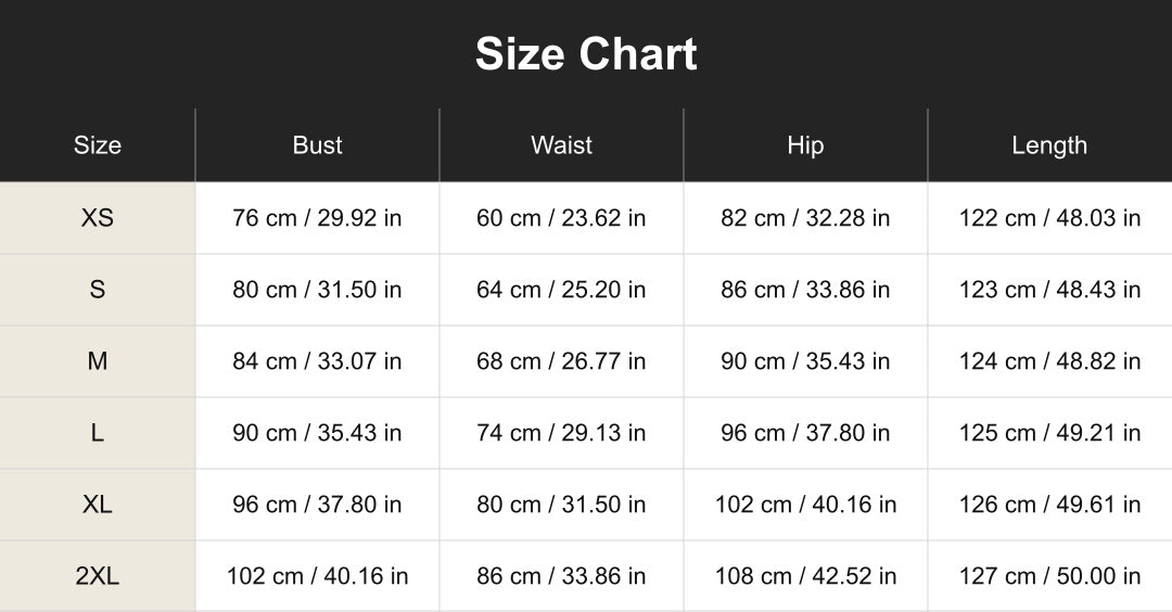 cuct260509 size chart