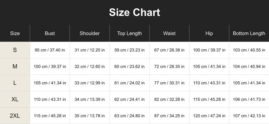 Aloveta cuct260541 size chart
