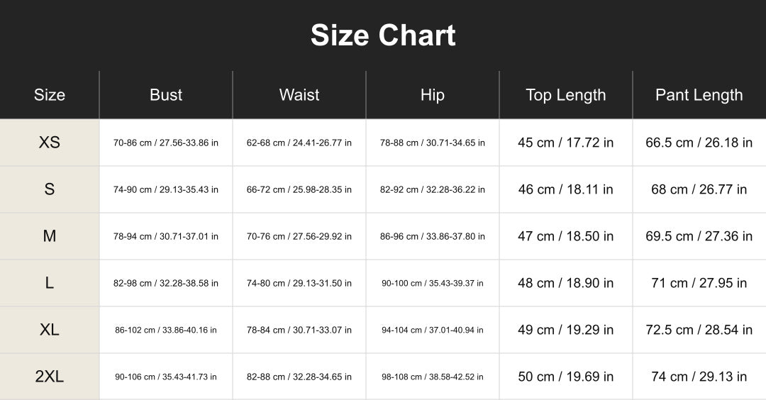 Aloveta cuct260562 size chart