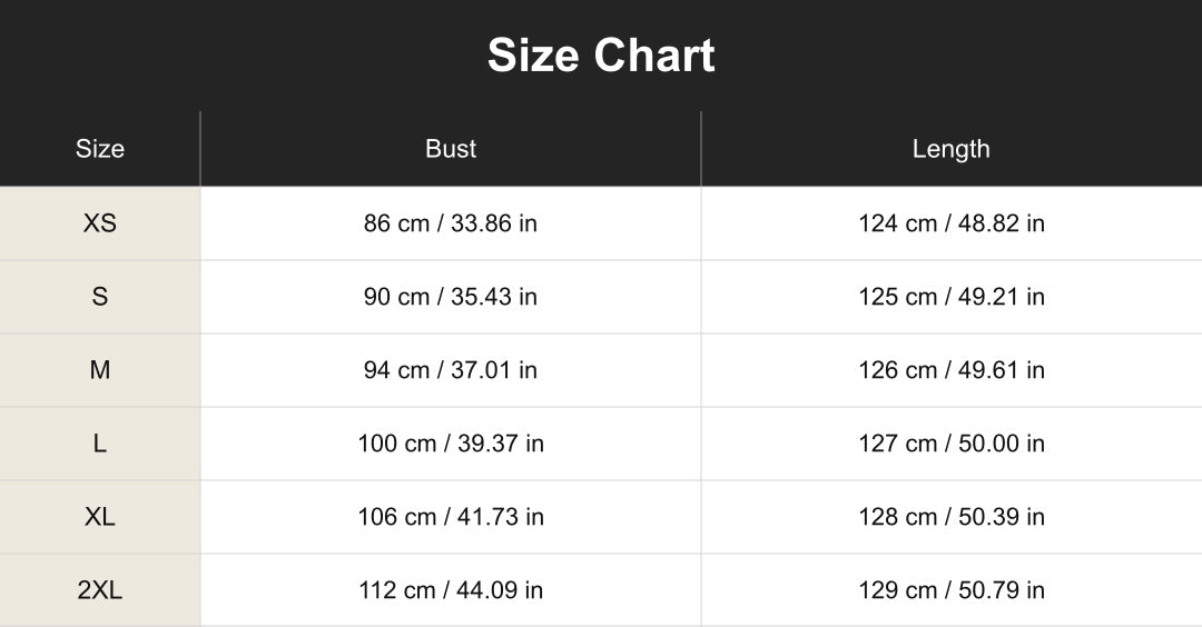 cuct260623 size chart