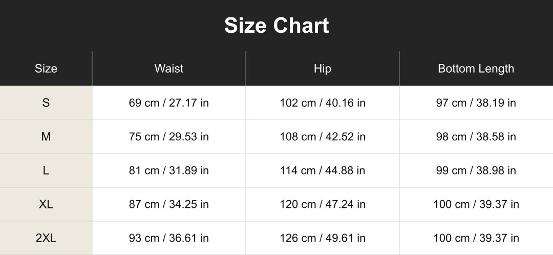 Aloveta cuct260631 size chart