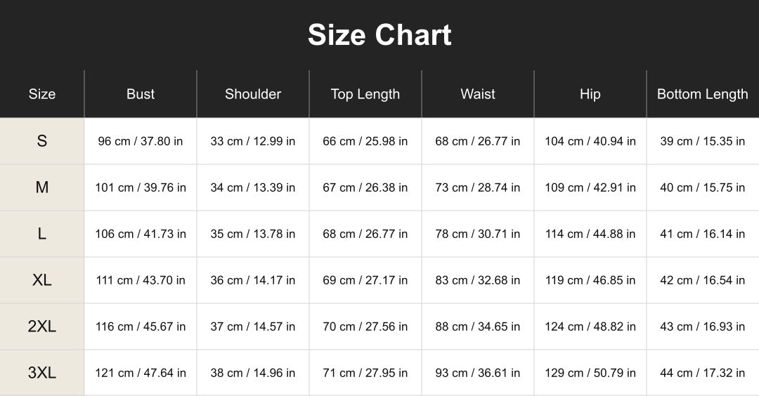 Aloveta cuct260656 size chart