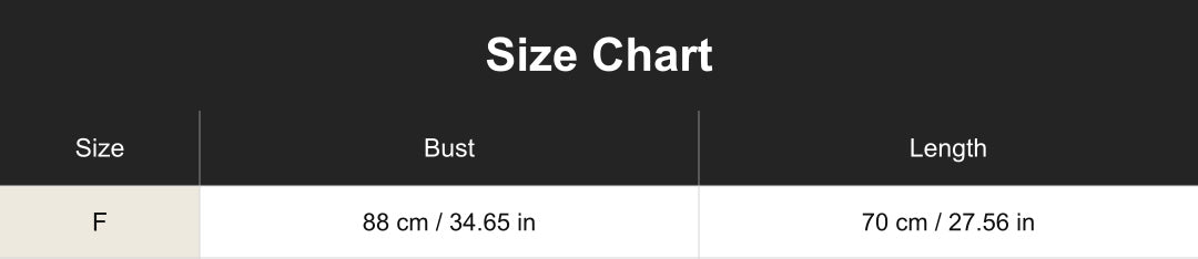 Aloveta cuct260658 size chart