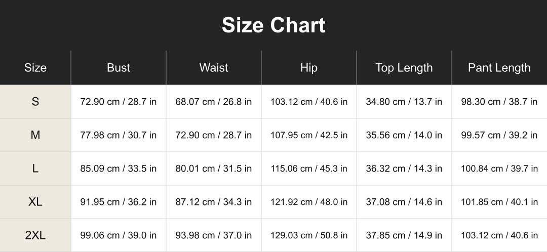 Aloveta cuct260666 size chart