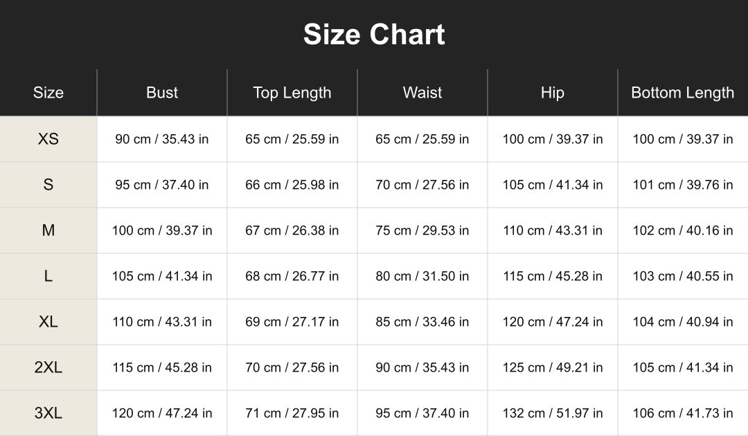 Aloveta cuct260679 size chart