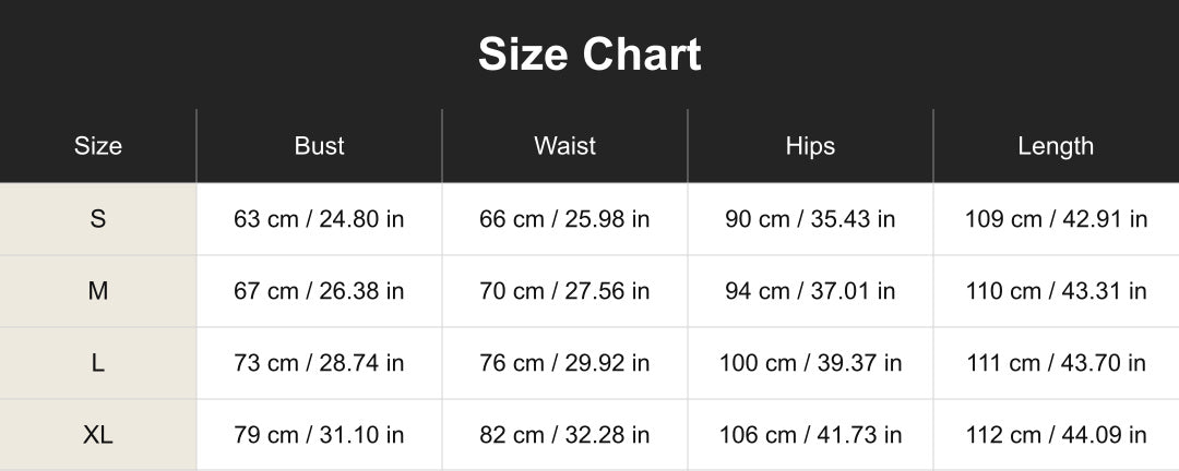 Aloveta cuct260680 size chart