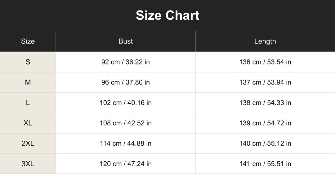 Aloveta cuct260733 size chart
