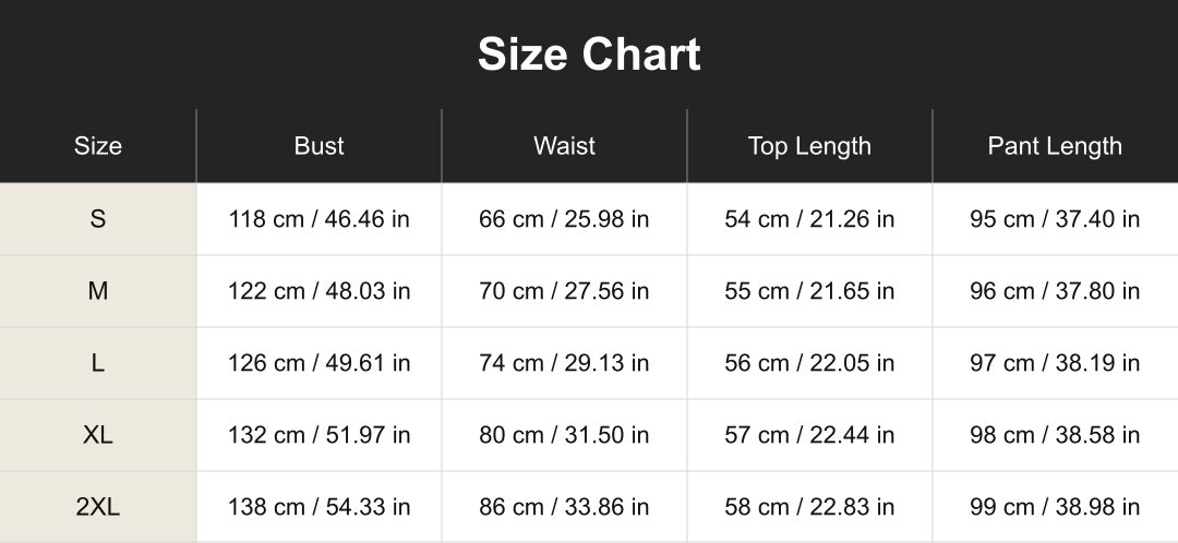 Aloveta Smocked Peplum Top and Wide Leg Pants Two-Piece Set Size Chart