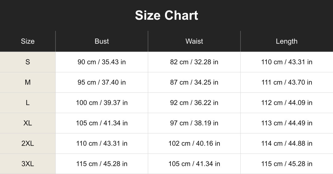 cuct260799 Size Chart