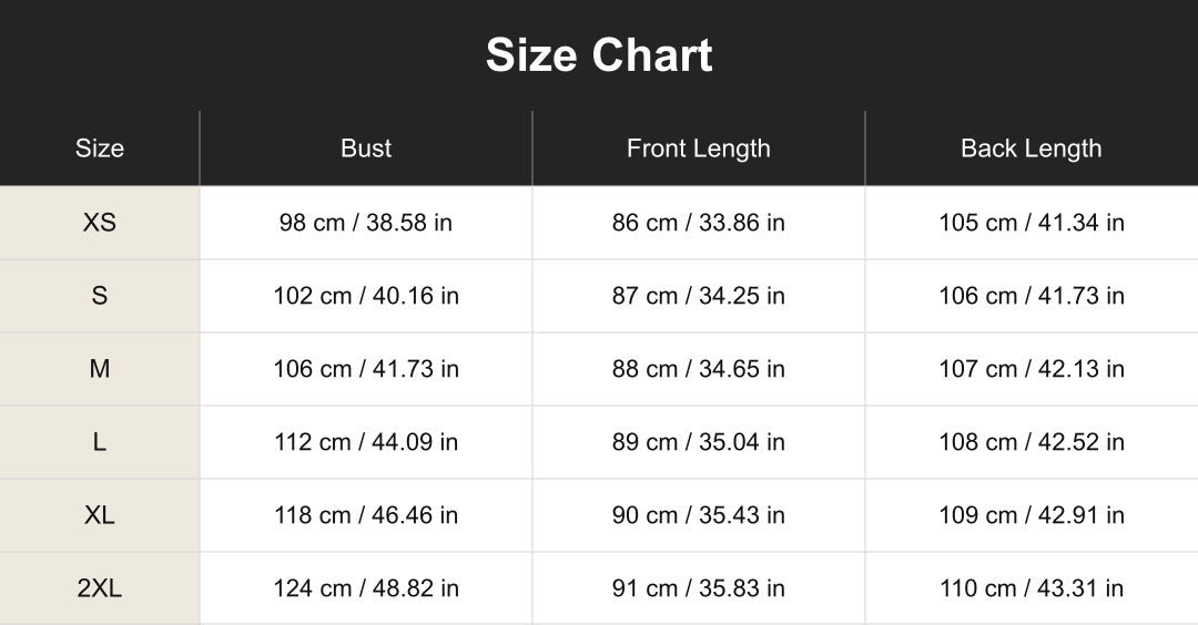 cuct266100 Size Chart