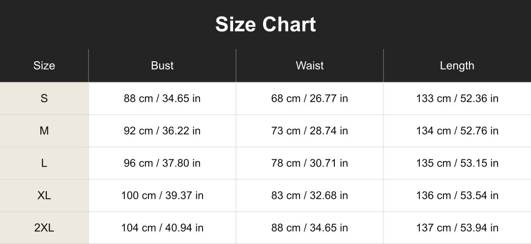 Size chart for cuct266102
