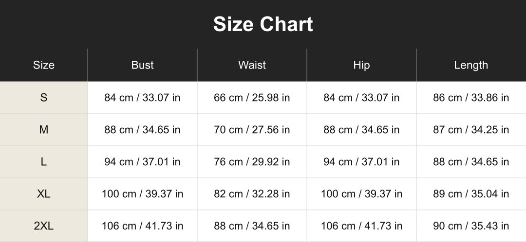 Aloveta Sleeveless Ruched Tulip Hem Bodycon Dress Size Chart
