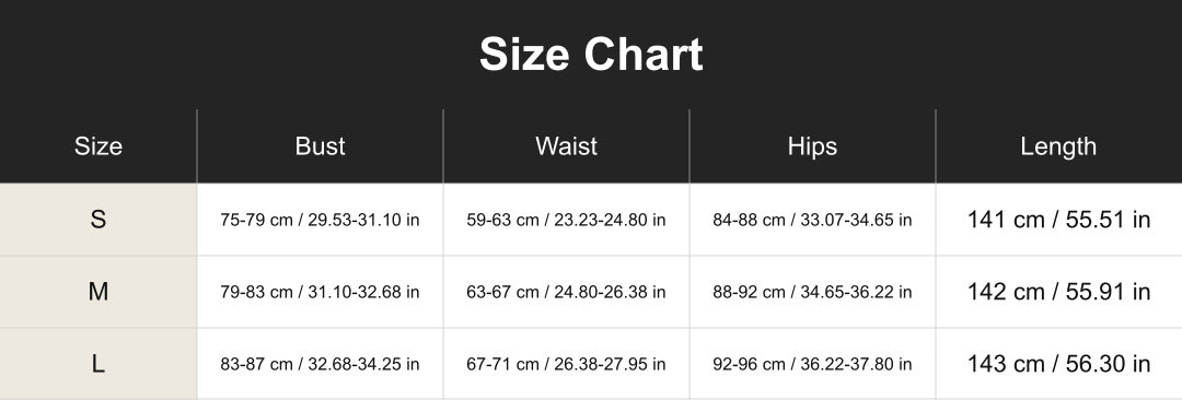 Aloveta cuct266166 size chart