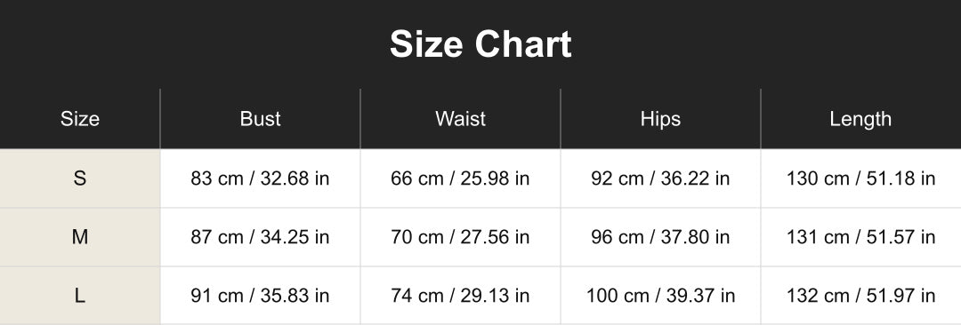 Aloveta Lace Strapless Bodycon Maxi Dress Size Chart