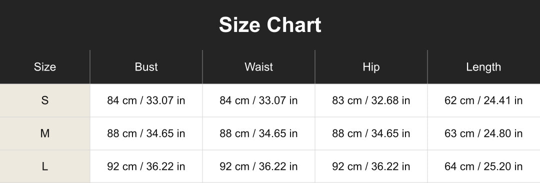 Size chart for cuct266176