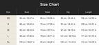 cuct266189 size chart in centimeters and inches