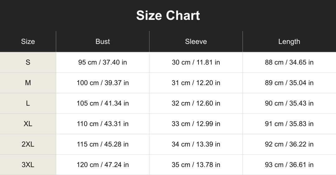 cuct267111 Size Chart