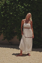 Vyla™ Tiered Textured Floral Mesh Cami Dress